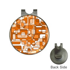 Orange Decorative Abstraction Hat Clips With Golf Markers