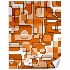 Orange Decorative Abstraction Canvas 12  X 16  