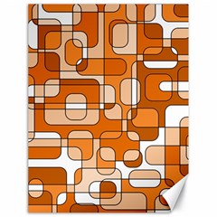 Orange Decorative Abstraction Canvas 18  X 24  