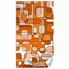 Orange Decorative Abstraction Canvas 40  X 72  