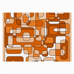 Orange Decorative Abstraction Large Glasses Cloth (2-side)