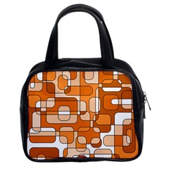 Orange Decorative Abstraction Classic Handbags (2 Sides) by Valentinaart