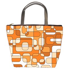 Orange Decorative Abstraction Bucket Bags