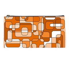 Orange Decorative Abstraction Pencil Cases by Valentinaart