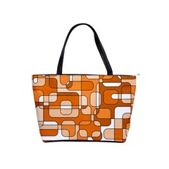 Orange Decorative Abstraction Shoulder Handbags