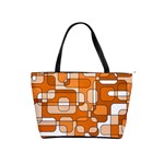 Orange decorative abstraction Shoulder Handbags Front