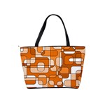 Orange decorative abstraction Shoulder Handbags Back