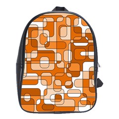 Orange Decorative Abstraction School Bags(large) 