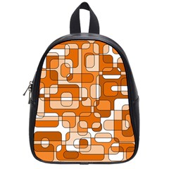 Orange Decorative Abstraction School Bags (small) 