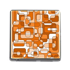 Orange Decorative Abstraction Memory Card Reader (square)