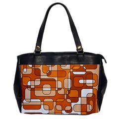 Orange Decorative Abstraction Office Handbags