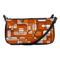 Orange Decorative Abstraction Shoulder Clutch Bags by Valentinaart