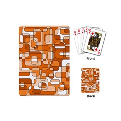 Orange Decorative Abstraction Playing Cards (mini) 