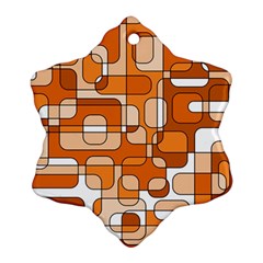 Orange Decorative Abstraction Ornament (snowflake) 