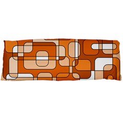 Orange Decorative Abstraction Body Pillow Case Dakimakura (two Sides) by Valentinaart