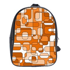 Orange Decorative Abstraction School Bags (xl) 