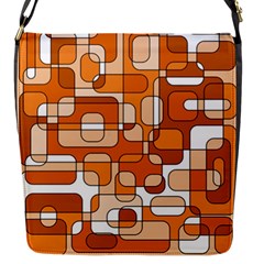 Orange Decorative Abstraction Flap Messenger Bag (s)