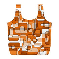 Orange Decorative Abstraction Full Print Recycle Bags (l) 