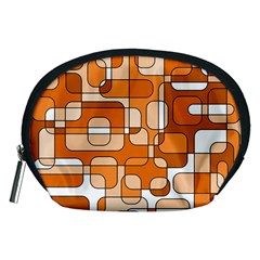 Orange Decorative Abstraction Accessory Pouches (medium) 