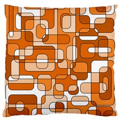 Orange Decorative Abstraction Large Flano Cushion Case (one Side) by Valentinaart