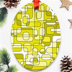 Yellow decorative abstraction Ornament (Oval)  Front