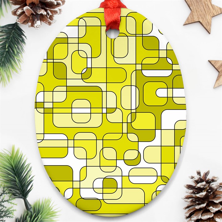 Yellow decorative abstraction Ornament (Oval) 