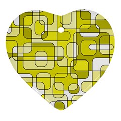 Yellow Decorative Abstraction Ornament (heart) 