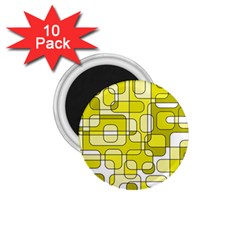 Yellow Decorative Abstraction 1 75  Magnets (10 Pack)  by Valentinaart