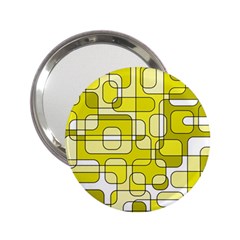 Yellow Decorative Abstraction 2 25  Handbag Mirrors by Valentinaart