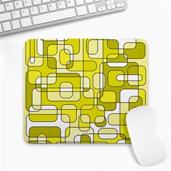 Yellow Decorative Abstraction Large Mousepads