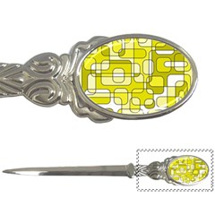 Yellow Decorative Abstraction Letter Openers by Valentinaart