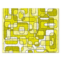 Yellow Decorative Abstraction Rectangular Jigsaw Puzzl