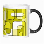 Yellow decorative abstraction Morph Mugs Right