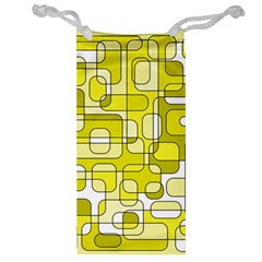 Yellow Decorative Abstraction Jewelry Bags by Valentinaart