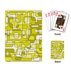 Yellow Decorative Abstraction Playing Card