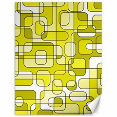 Yellow Decorative Abstraction Canvas 12  X 16  