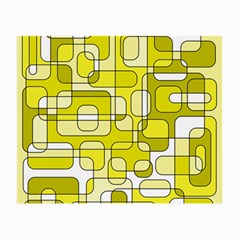 Yellow Decorative Abstraction Small Glasses Cloth (2-side)