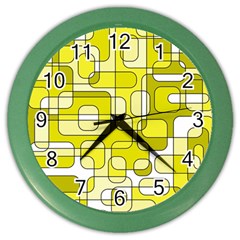 Yellow Decorative Abstraction Color Wall Clocks