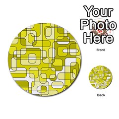 Yellow Decorative Abstraction Multi-purpose Cards (round)  by Valentinaart