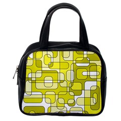 Yellow Decorative Abstraction Classic Handbags (one Side) by Valentinaart