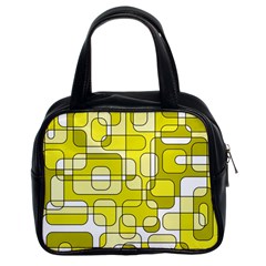 Yellow Decorative Abstraction Classic Handbags (2 Sides) by Valentinaart