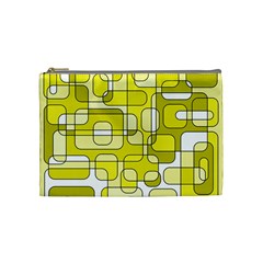 Yellow Decorative Abstraction Cosmetic Bag (medium)  by Valentinaart