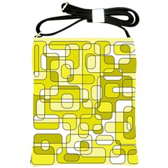 Yellow Decorative Abstraction Shoulder Sling Bags