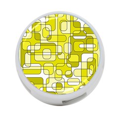 Yellow Decorative Abstraction 4-port Usb Hub (one Side)