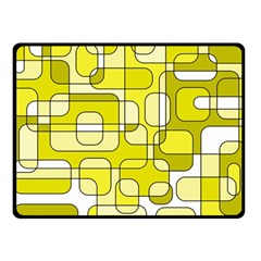 Yellow Decorative Abstraction Fleece Blanket (small) by Valentinaart