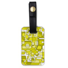 Yellow Decorative Abstraction Luggage Tags (one Side) 