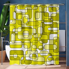 Yellow Decorative Abstraction Shower Curtain 60  X 72  (medium)  by Valentinaart