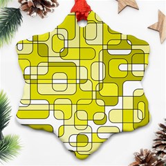 Yellow Decorative Abstraction Ornament (snowflake) 