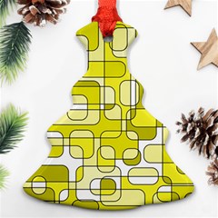 Yellow Decorative Abstraction Christmas Tree Ornament (2 Sides)