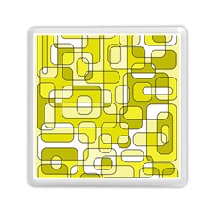 Yellow Decorative Abstraction Memory Card Reader (square) 